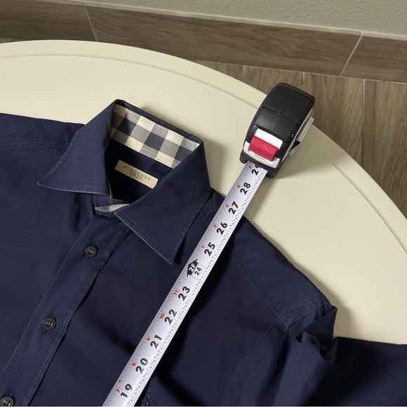 Burberry Brit Shirt Men Small Black Nova Check Button Up Classic Fit Logo - Picture 8 of 8